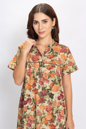 Floral Nighty in Hosiery