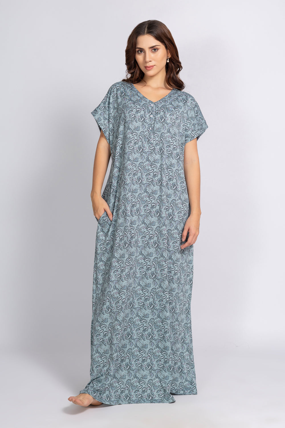 Printed Paisely Nightdress in Modale