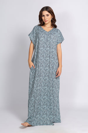 Printed Paisely Nightdress in Modale