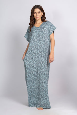 Printed Paisely Nightdress in Modale