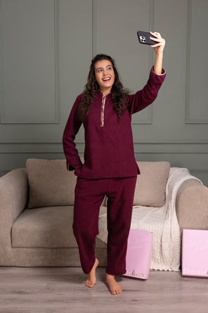 Wine polar Winter pj set
