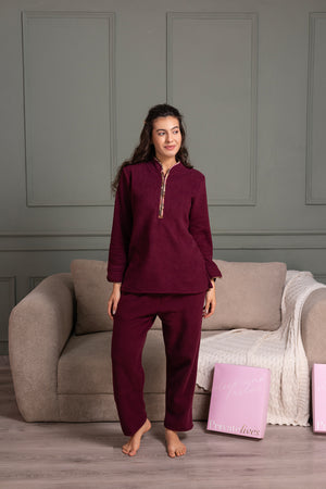 Wine polar Winter pj set
