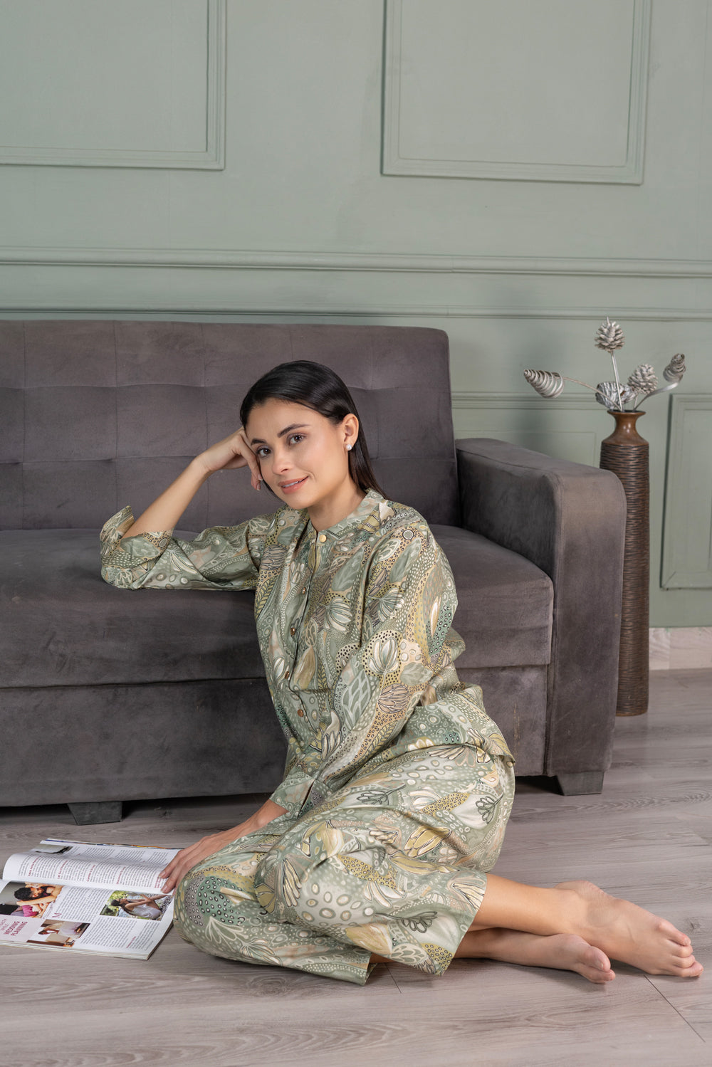 Mint Green Cotton Co-Ord Set