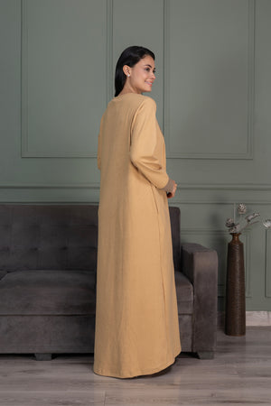 Elegant Woollen Nighty in Beige