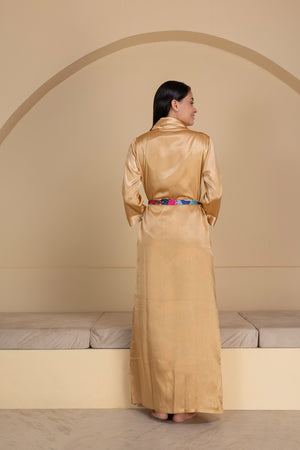 Box print Nighty with Robe