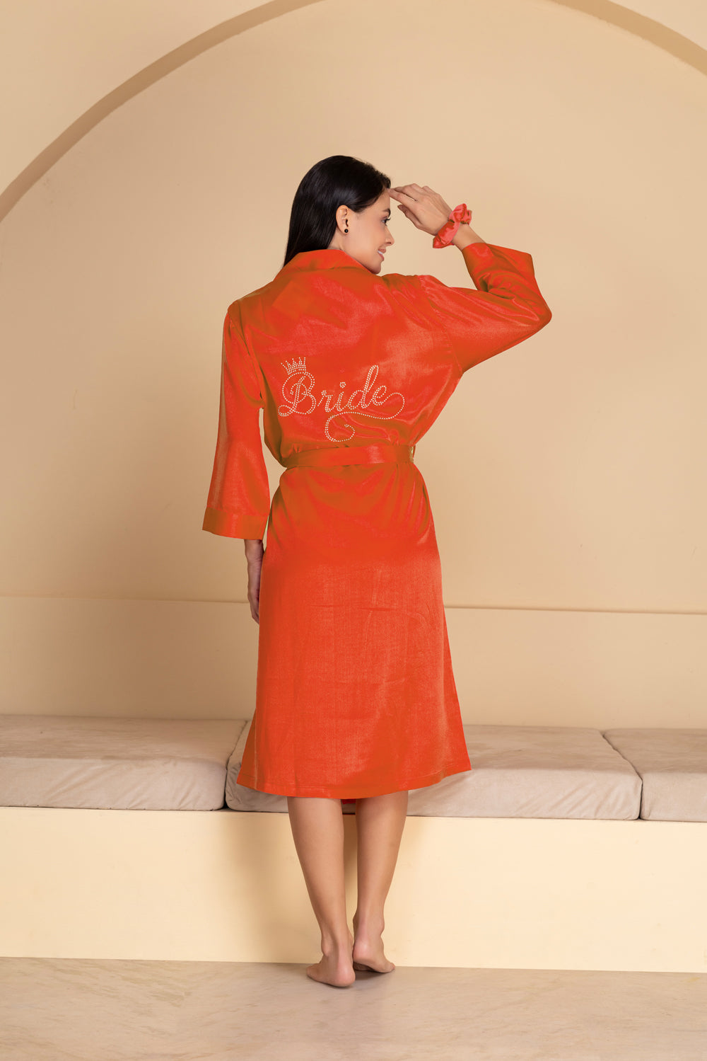 Satin Bride Robe with Swaroski