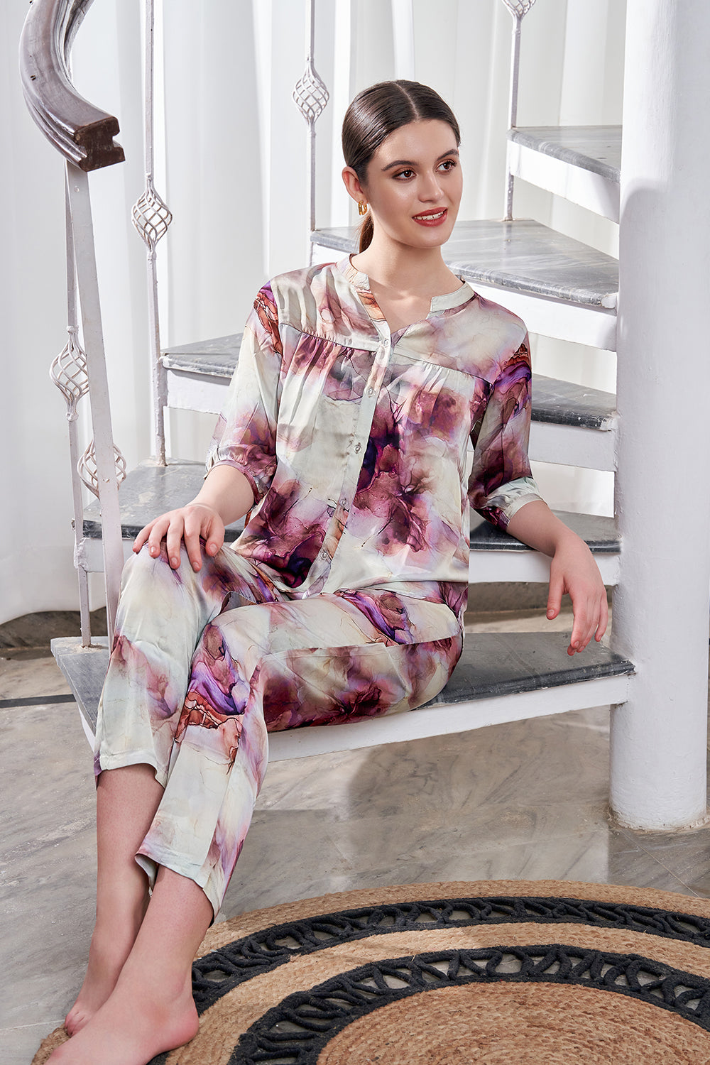Jennifer Co-ord Set In Soft Satin