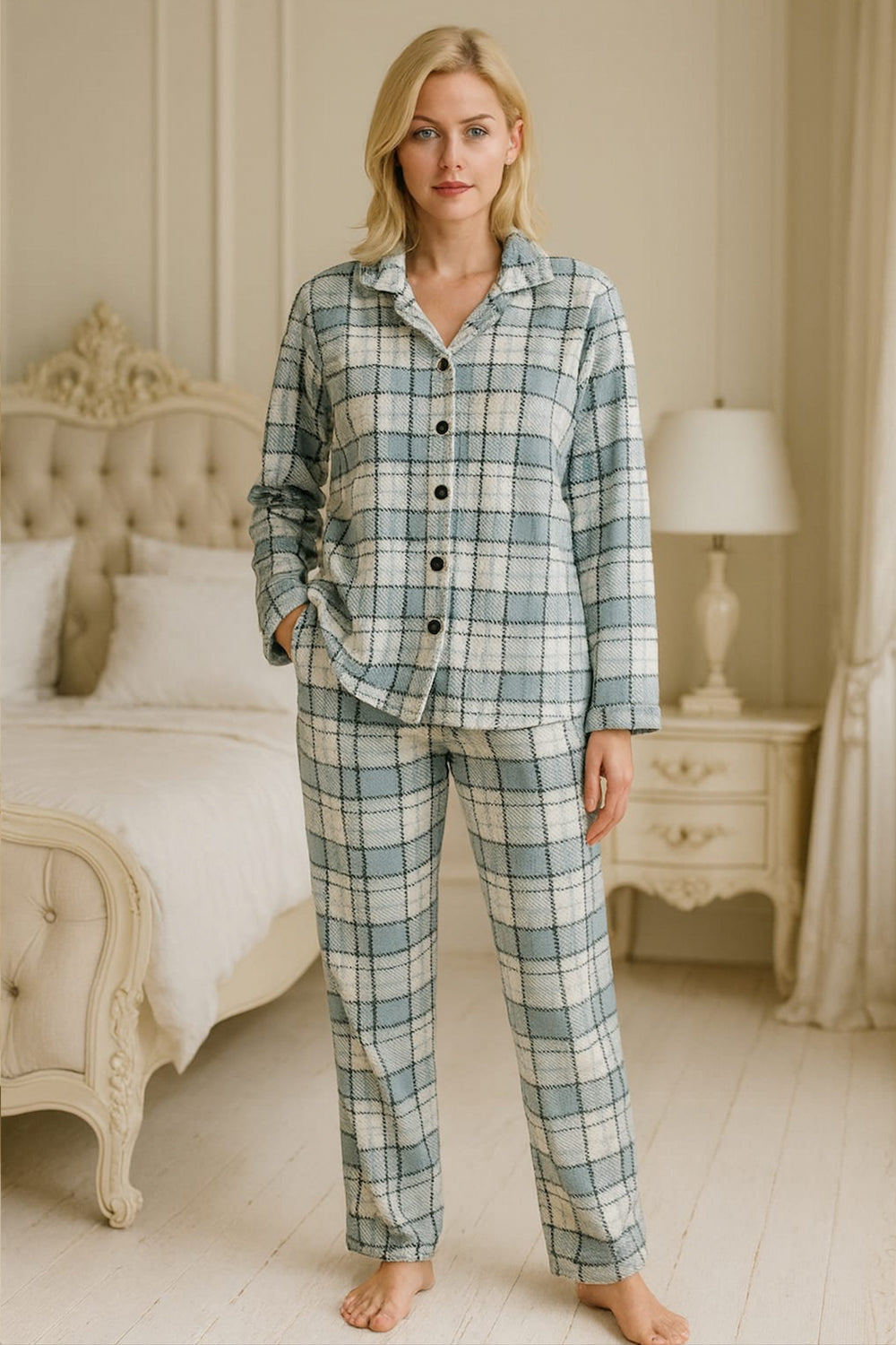 Vevet Winter lounger in Check