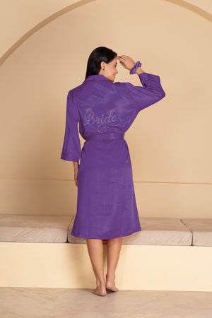 Satin Bride Robe with Swaroski