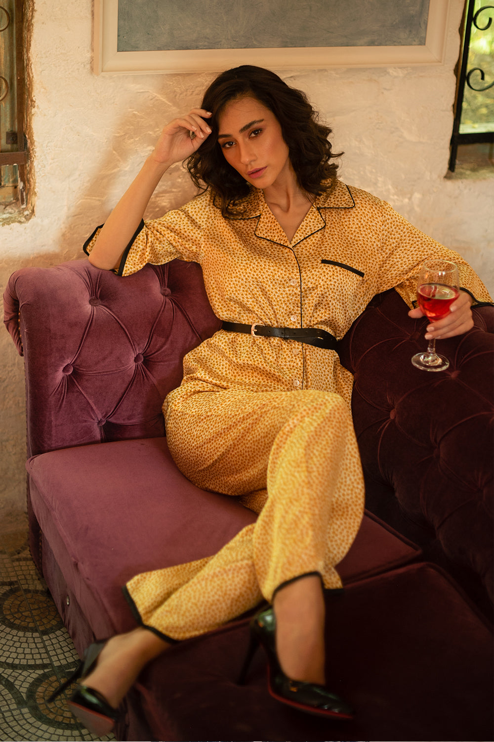 Satin Co-ord In Dreamy Yellow