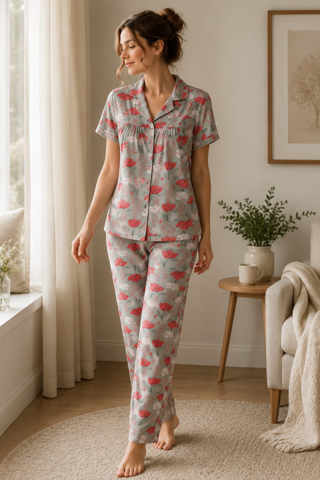 Blossom Breeze Cotton Night Suit