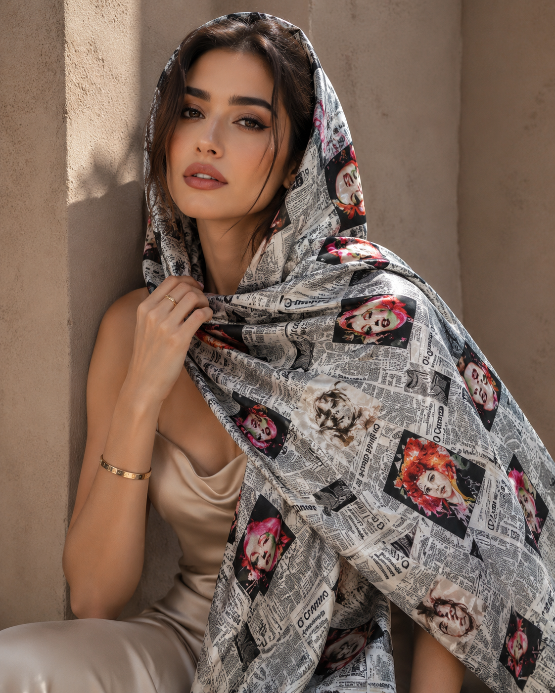 Editorial Chic Silk Satin Hijab
