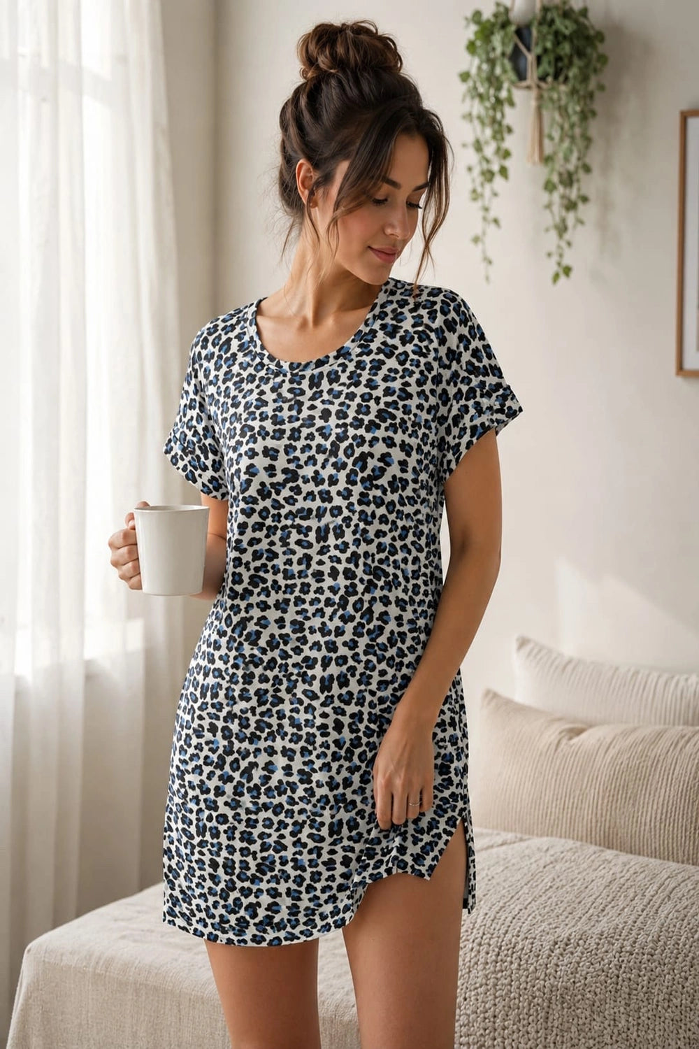 Aqua Wild Cotton Short Nighty
