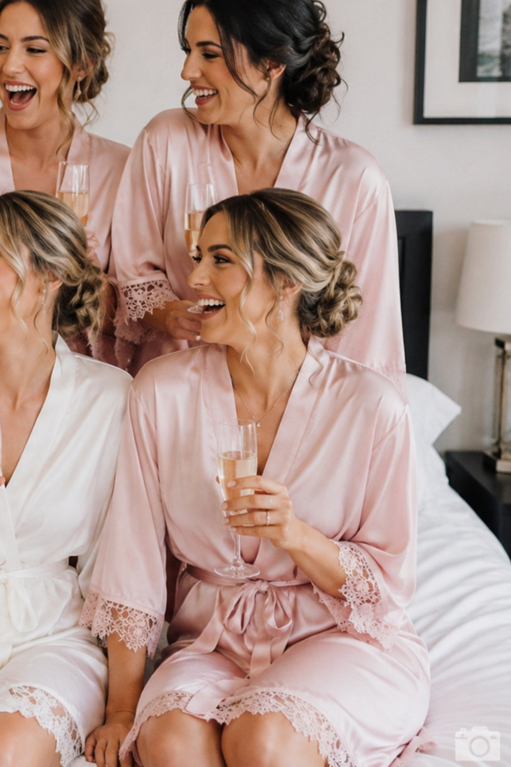 Blush Elegance Satin Bridesmaid Robe