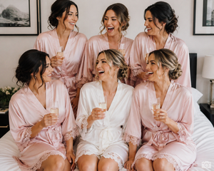 Blush Elegance Satin Bridesmaid Robe