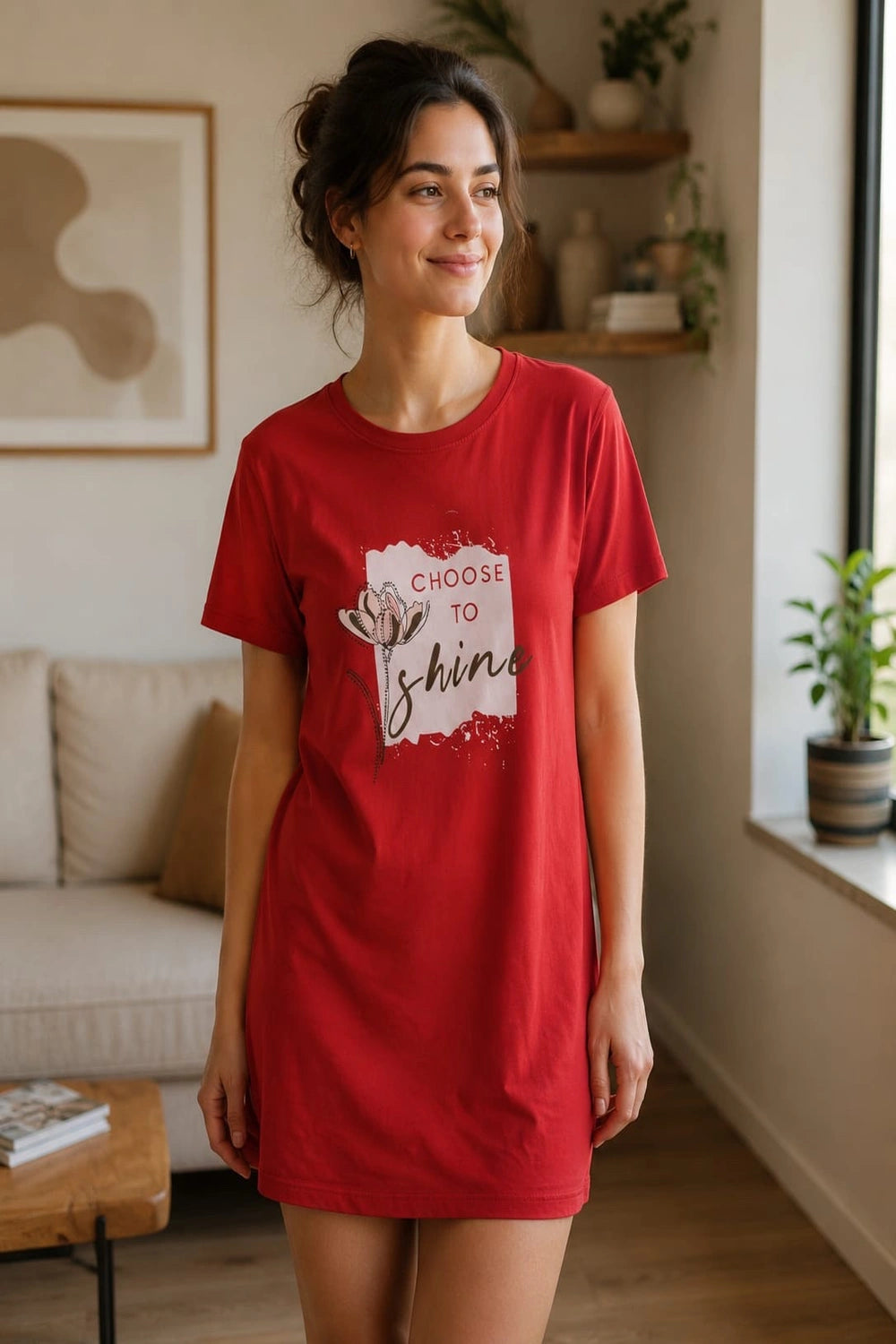Choose to Shine Cotton Short Nighty