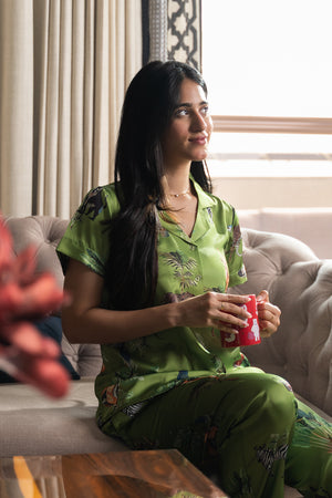 Jungle Pj set in Superior satin