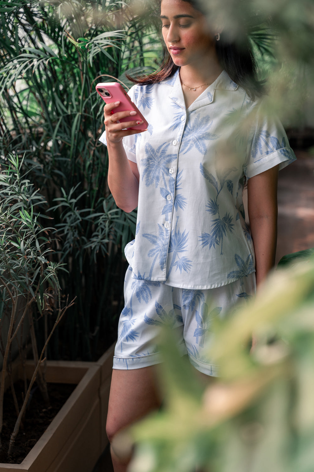 Beachy Cotton shorts set