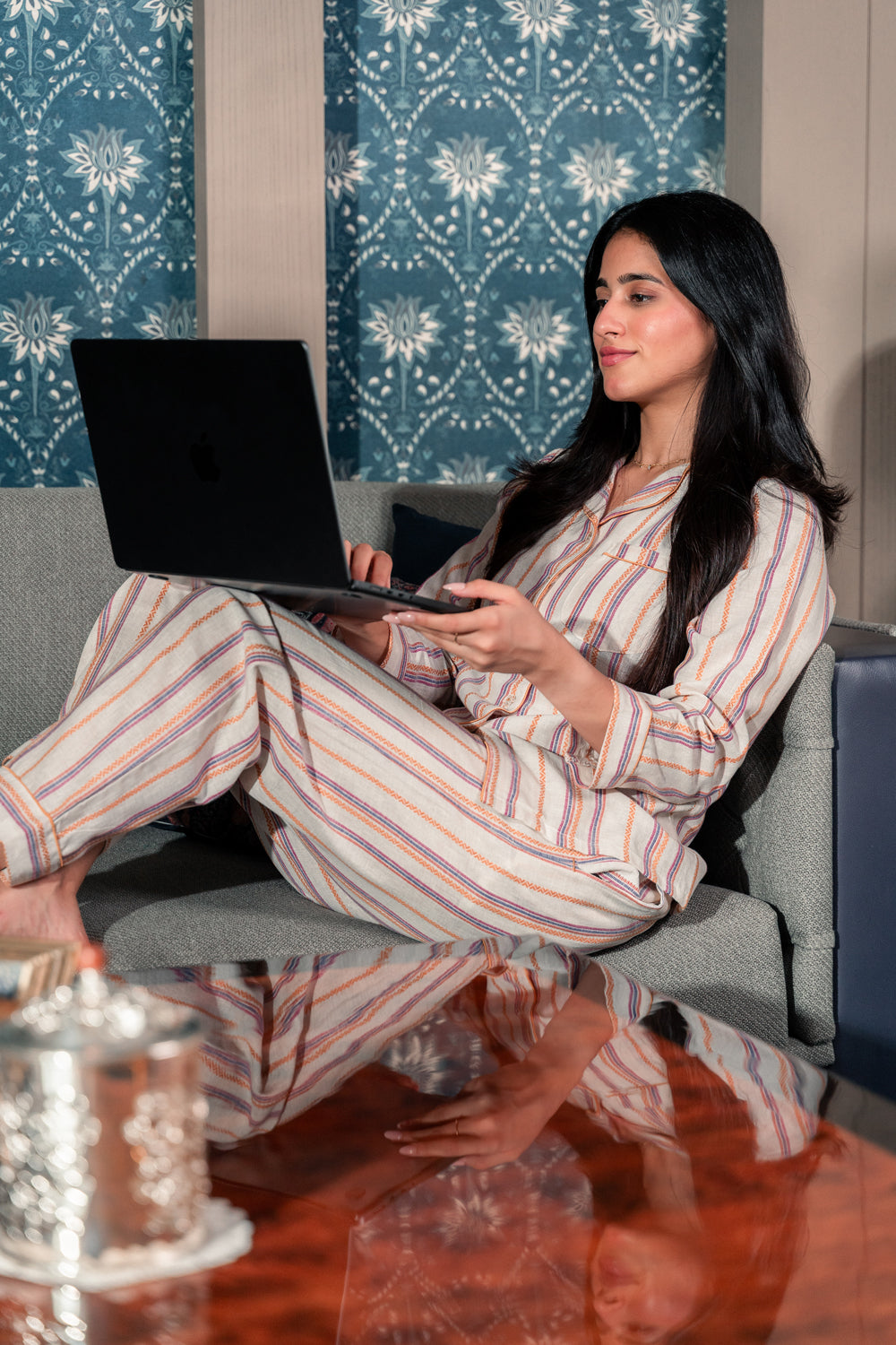 Stripe linen Pj set