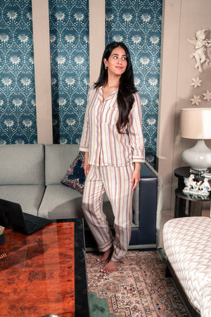 Stripe linen Pj set