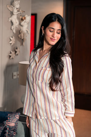 Stripe linen Pj set