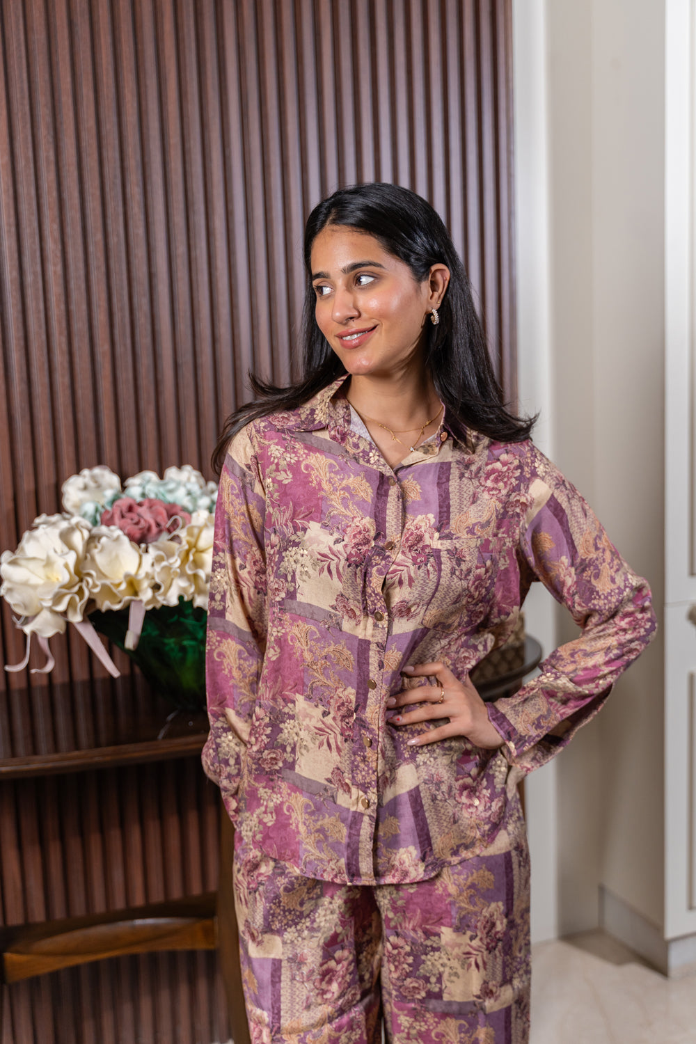 Co-ord set in Superior Rayon