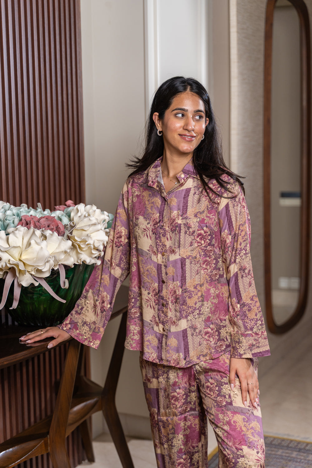 Co-ord set in Superior Rayon