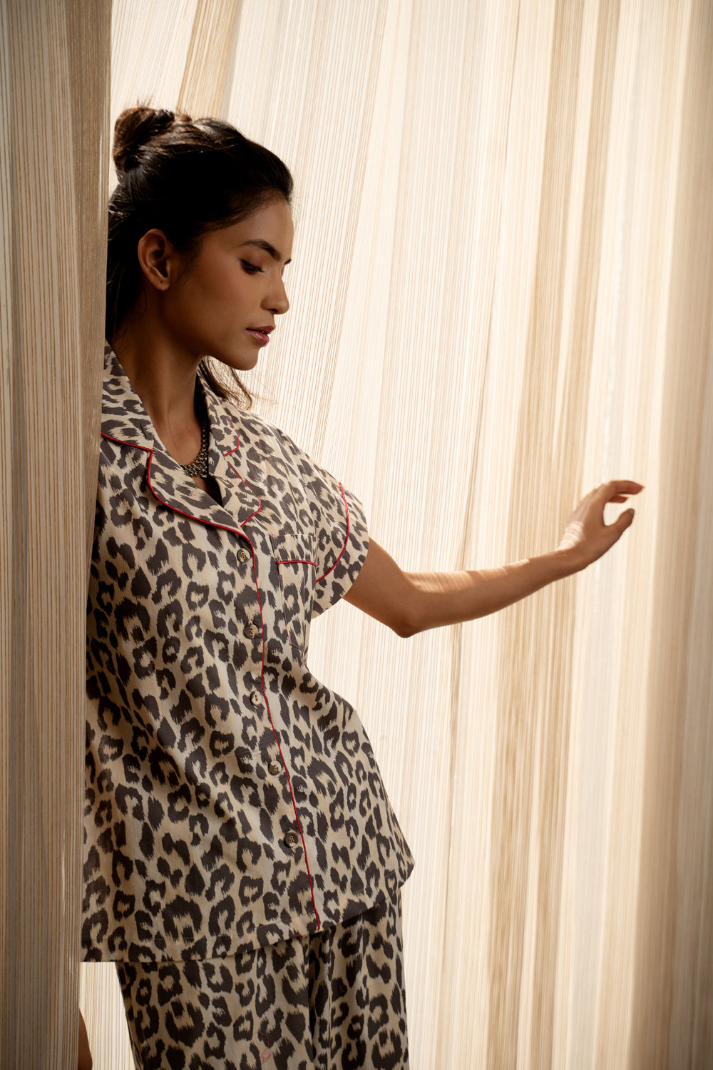 Pure Cotton Leopard Night Suit