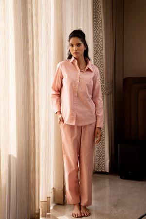 Pink Cotton Polka Co-Ord Set