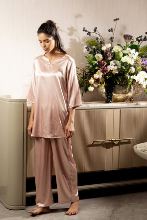 Armani Satin Old Rose Co-ord Set