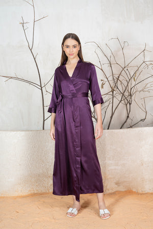 Winter Nightgown set in Silky Satin