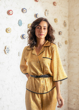 Satin Co-ord In Dreamy Yellow