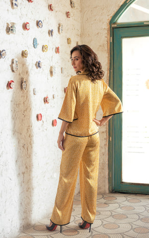 Satin Co-ord In Dreamy Yellow