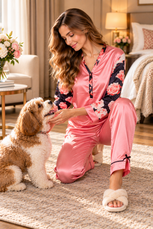 The Fleurina Satin Night Suit