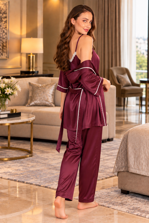 The Ravelle Satin 3pc Lounge Set