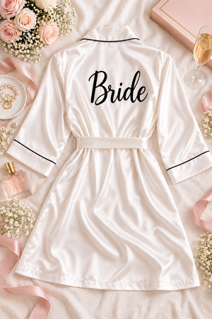 The Bellavere Bridal Satin Robe - Private Lives