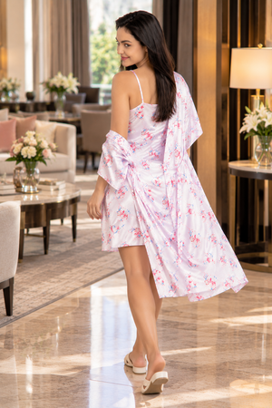 The Whispering Meadows Satin Night-Gown Set - Private Lives