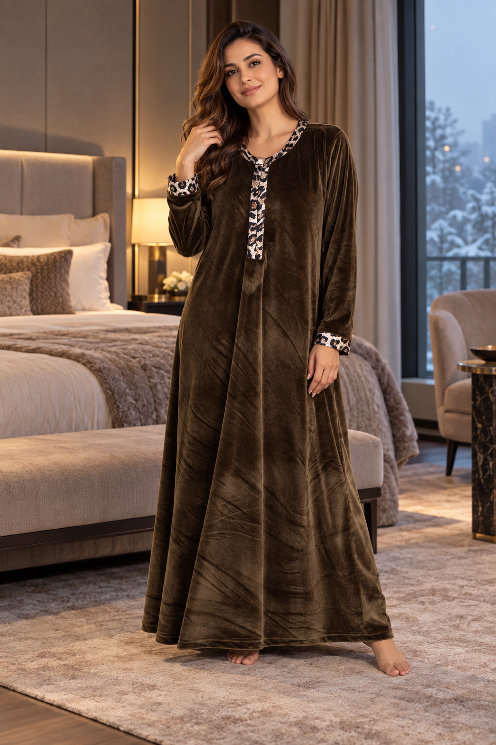 The Duskwood Gown in Velour
