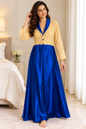 Midnight Temptation Satin Night-gown Set