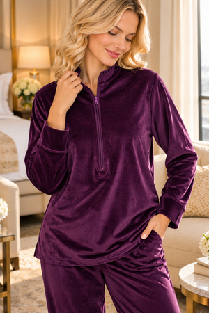 Whispers of Plum | Elegant Night Suit