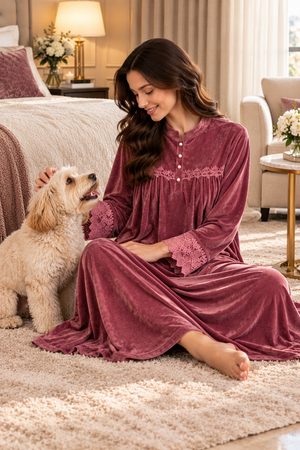 The Cloudsoft British Rose Velour Lounger