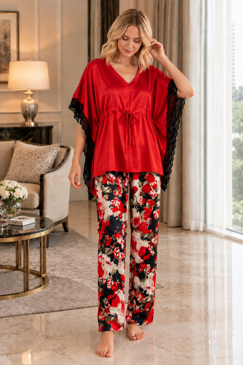 The Forbidden Bloom Satin Coord Set - Private Lives