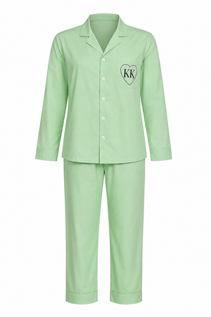 Mint Green Customised Pj’s Cotton Party Pj Set