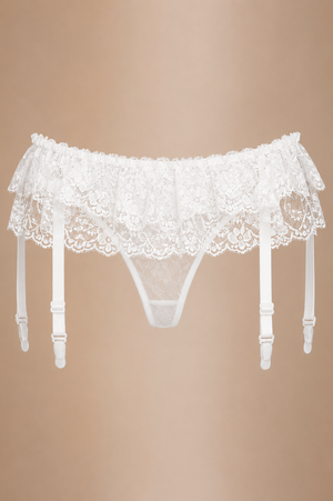 Ivory Lace Garter Belt