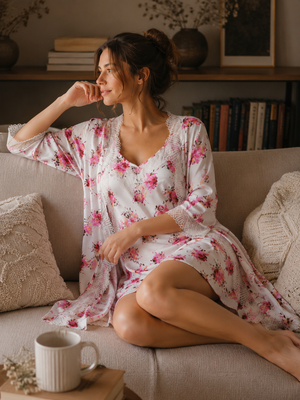 Blossom Whisper Short Nighty Set