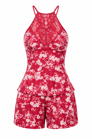 Scarlet Reverie Satin Set
