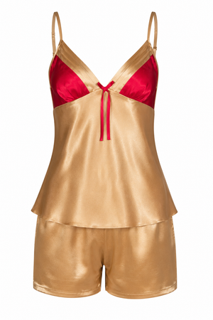 Natalie Golden Ember Satin Cami & Shorts Set