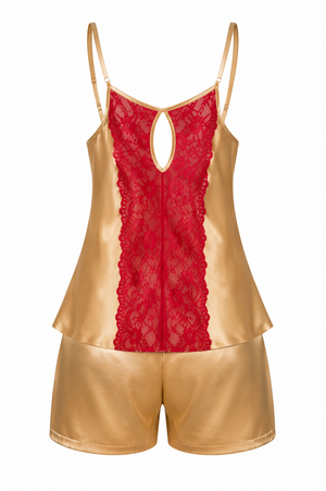 Natalie Golden Ember Satin Cami & Shorts Set