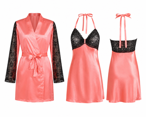 Sunset Affair Satin Chemise Set