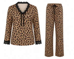 Wild at Heart Satin Pajama Set